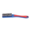 Durable Stainless Steel Wire Brush Silicone Handle Red And Blue Paint Removal Tool Scratch Brushes Cleaning Metal Rust Brush