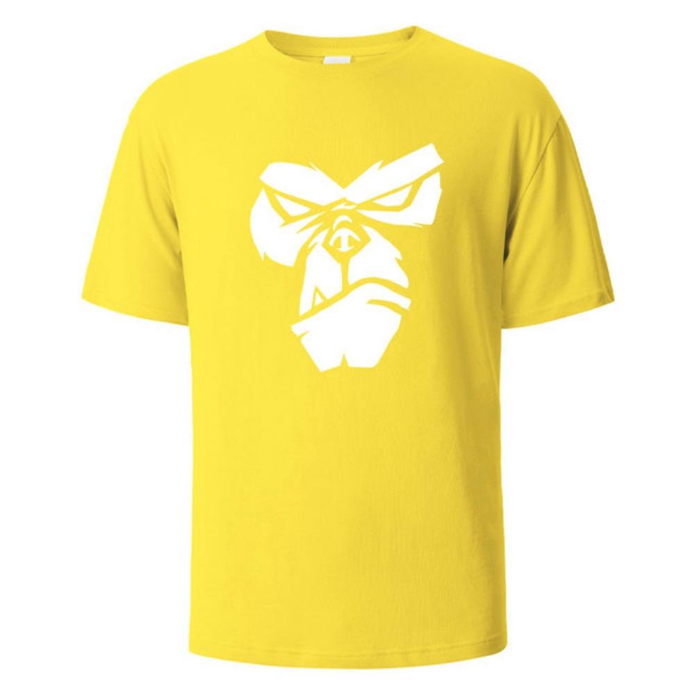 Zabawny męski T-shirt z nadrukiem 3D małpy, letni oddychający, prosty styl, z krótkim rękawem, modna odzież codzienna