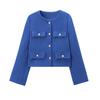 Europäische und Amerikanische Damen Trendige Klapphülle Kurze Anzugjacke