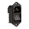 Toma de corriente con interruptor basculante, 250 V, 10 A, IEC320 C14