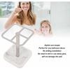 304 Stainless Steel Toothbrush Holder, Space Saving Toothpaste Storage Stand with 3 Slots for Bathroom, No Drilling Installation (Silver)