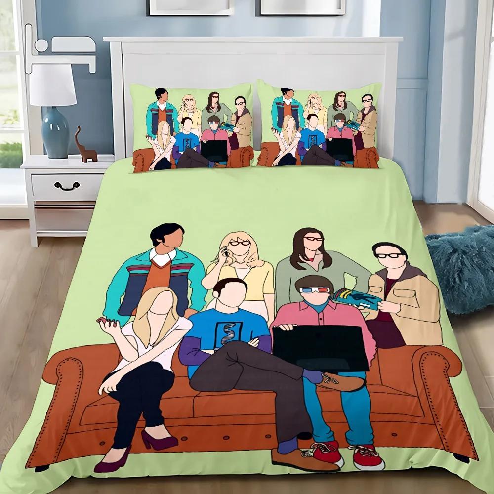 TV TBBT Bedding Set The Big BangS TheoryS Quilt Cover plot characters Printing Pillowcase Bedding Set Children Gift