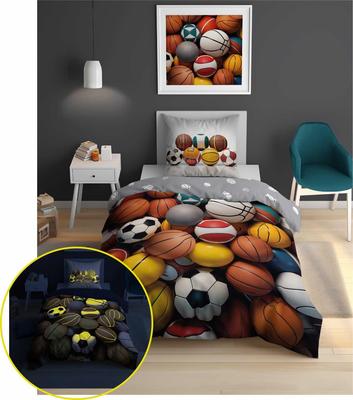 Fluorescent Cotton Bedding 160x200cm BALLS MIX
