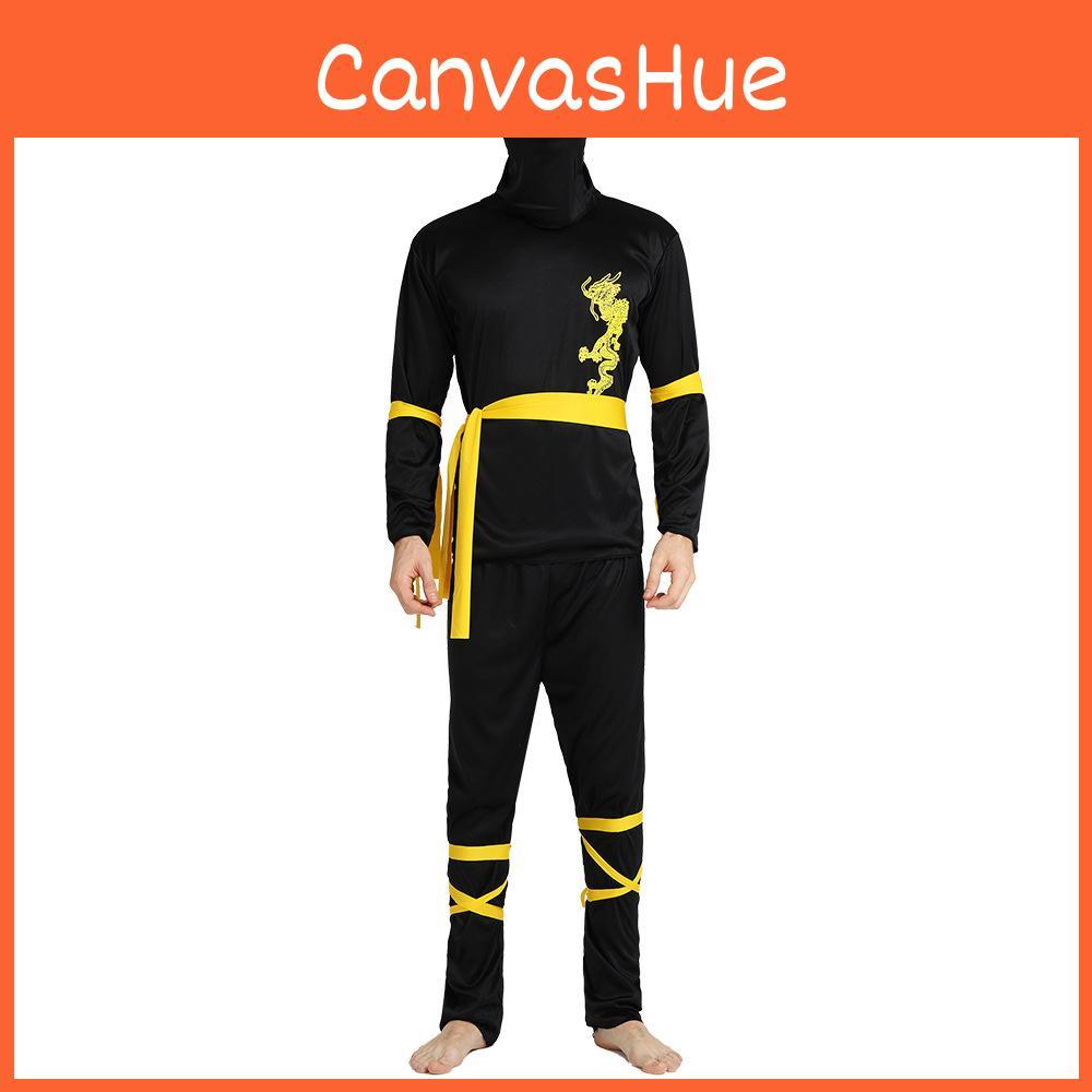 Cool Warrior Adult Male Ninja Costume For Festivals And Stage Performances In Polyester Fabric