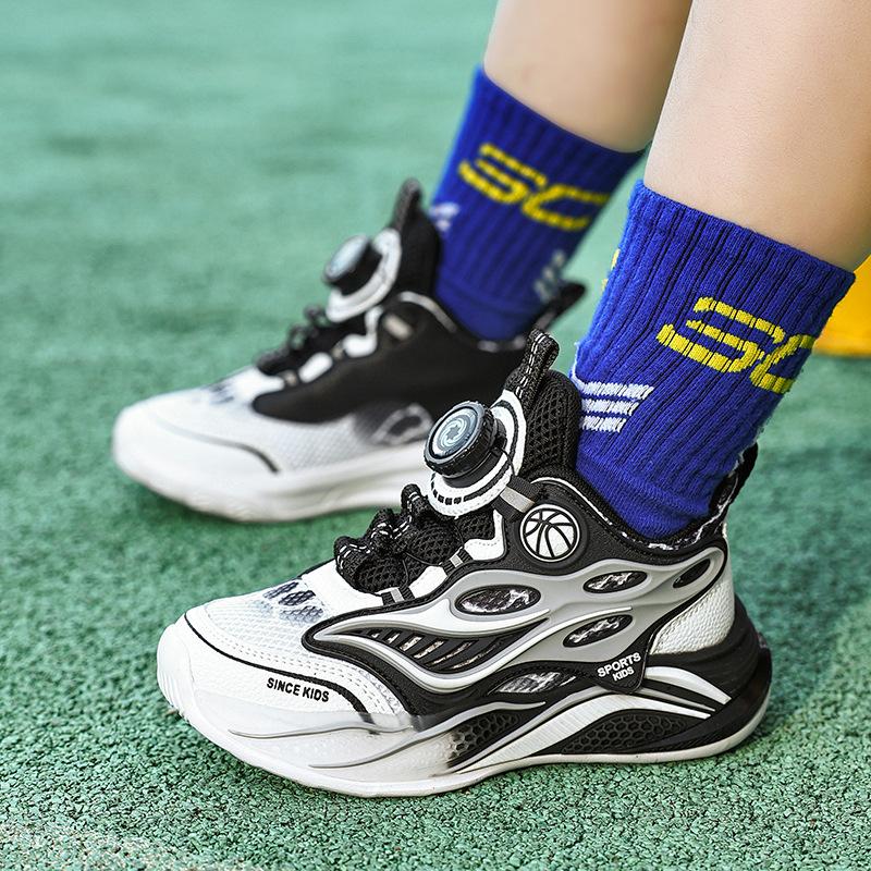 Breathable classmate children's basketball shoes 2025 new mesh professional practical training boys middle and older children's sports shoes
