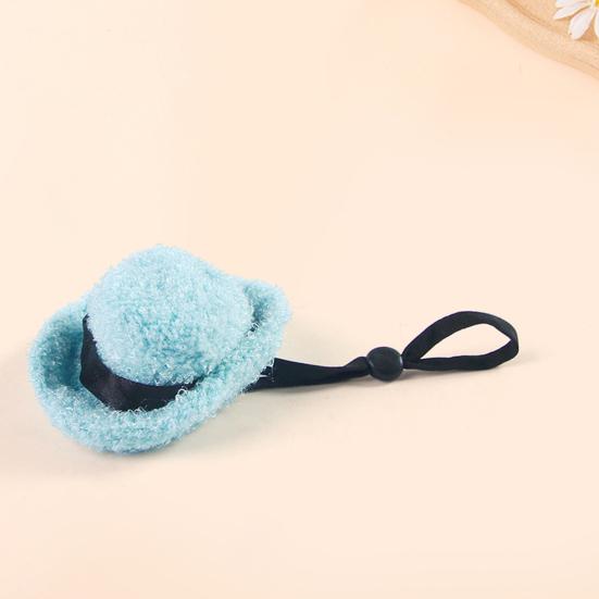 Little Pet Hat with Soft Fleece Lining Adjustable Elastic Band Cowboy Design Pet Headgear Street Photography Pet Accessory