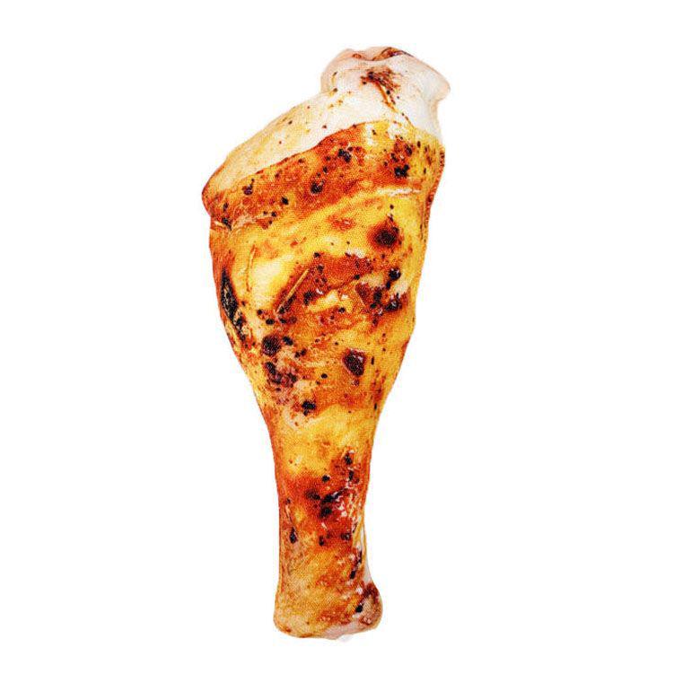 Bite-Resistant Plush Dog Toy Set - Braised Chicken Leg Trio