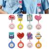 Broșă Ceas Retractabil Desen Animat PVC Insignă Doctor Tambur Retractabil Creativitate Ceasuri de Buzunar Asistentă Cadou