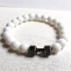 S460 Hot-selling Jewelry, Volcanic Stone Bracelet, Lava Bracelet, Metal Dumbbell Accessories, Yiwu Small Commodities