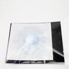 1PC Car PET 3D Sticker White Ball Hit Glass Window Windshield Sticker 15cm x15cm