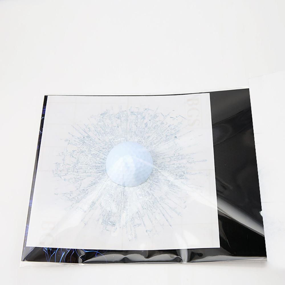 1PC Car PET 3D Sticker White Ball Hit Glass Window Windshield Sticker 15cm x15cm