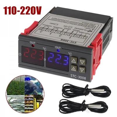 110-220V STC-3008 Digitaler Temperaturregler Thermostat NTC-Sensor Wärme Kühlen