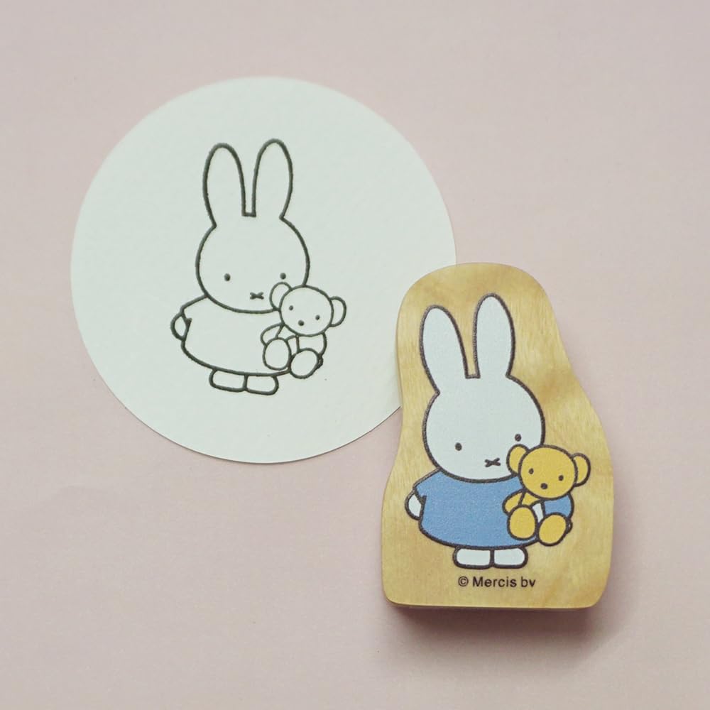 Face Stamp Bruna Wood Piece Miffy and Bear Children's 2011-010