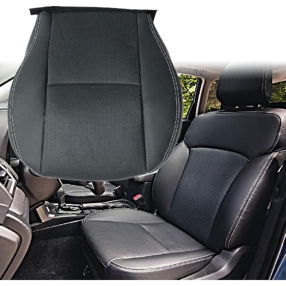 GXARTS Front Driver Side Bottom Perforated Leather Seat Cover Black Replacement Compatible with Subaru Forester 2014 2015 2016