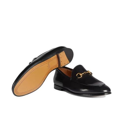 Gucci Jordaan Horsebit Casual Loafer Shoes Women's Black