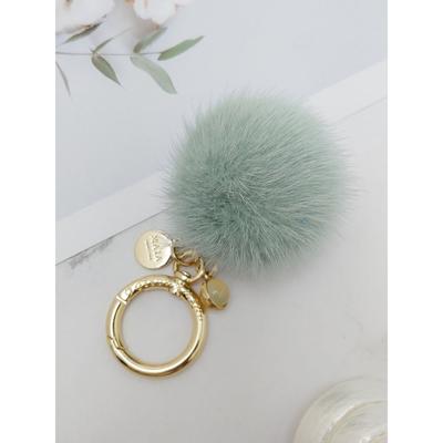 Mink Fur Keychain & Charm - Mint