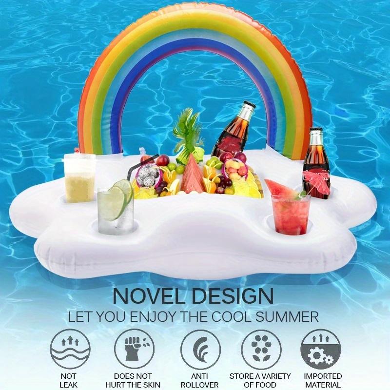 Kbelík na letní párty Rainbow Cloud Držák na poháry Nafukovací bazén Plovák Chladnička na pití piva Stolek Bar Tác Plážový koupací kruh