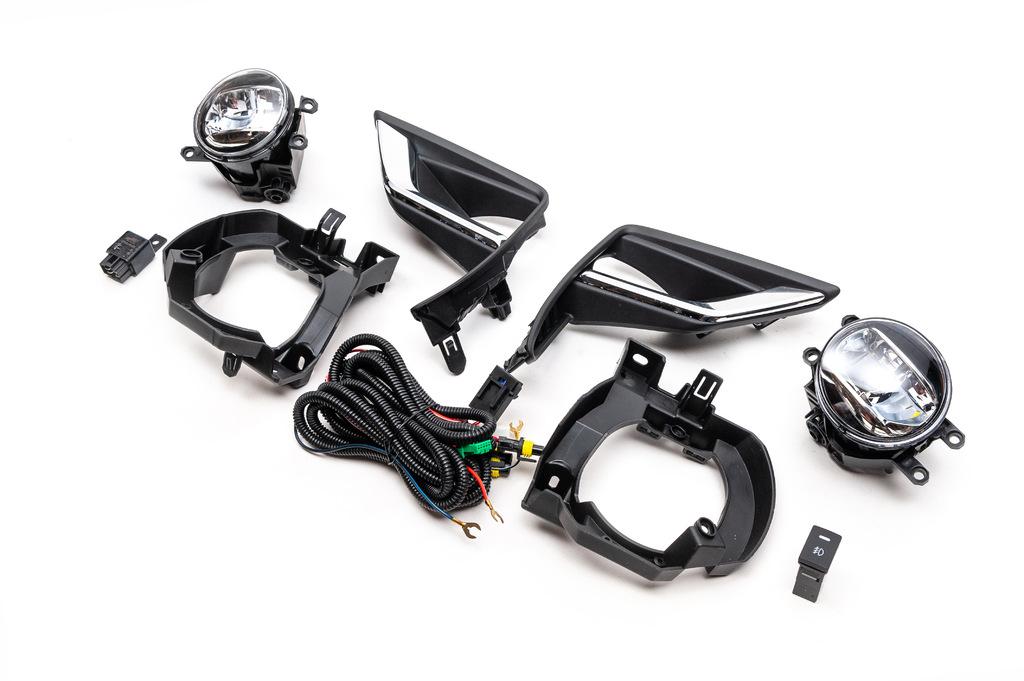 Противотуманки LED с кронтшейнами (2 шт, 2017-2025) для Toyota Land Cruiser Prado 150