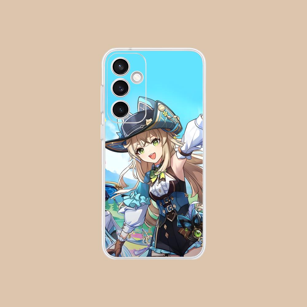 Game GI Kirara Mobile Phone Case for Samsung Galaxy S25 S24 S23 S22 S21Plus FE Ultra Clear Colorful Cover Pretty Cellphones