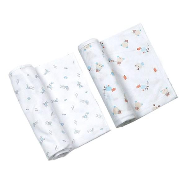 Baby&I Cosmos Baby Rabbit Swaddle Blue + Bear Swaddle Blue, Korean Baby Products