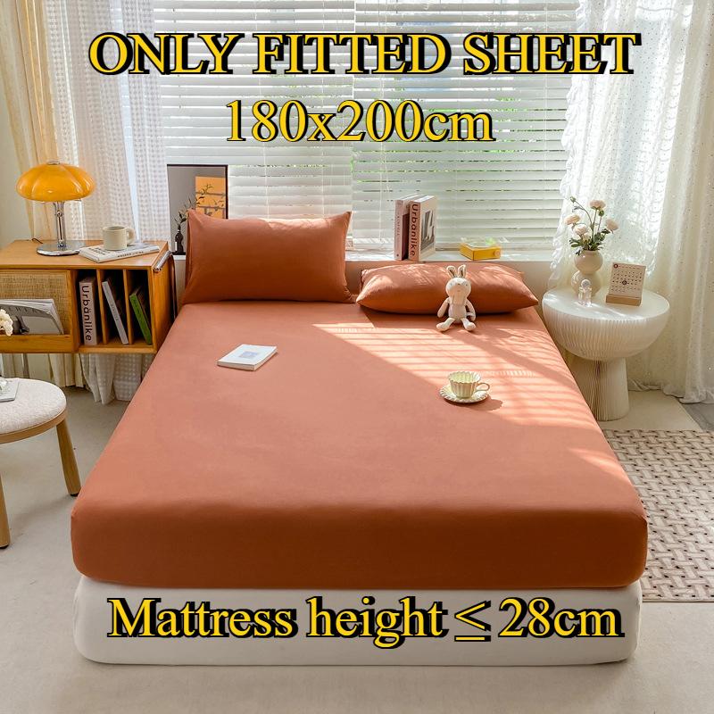 Fitted Sheet Pure Cotton Non-fading Non-balling Single-piece Bed Sheet Non-slip Multi-specification Bedding Bedspread Protector