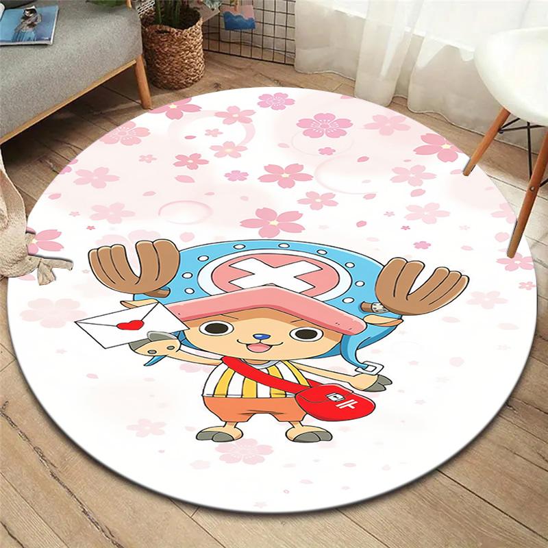One Piece Tony Tony Chopper Round Area Rug Carpet Rug For Living Room Bedroom Sofa Playroom Decor Nonslip Floor Mat