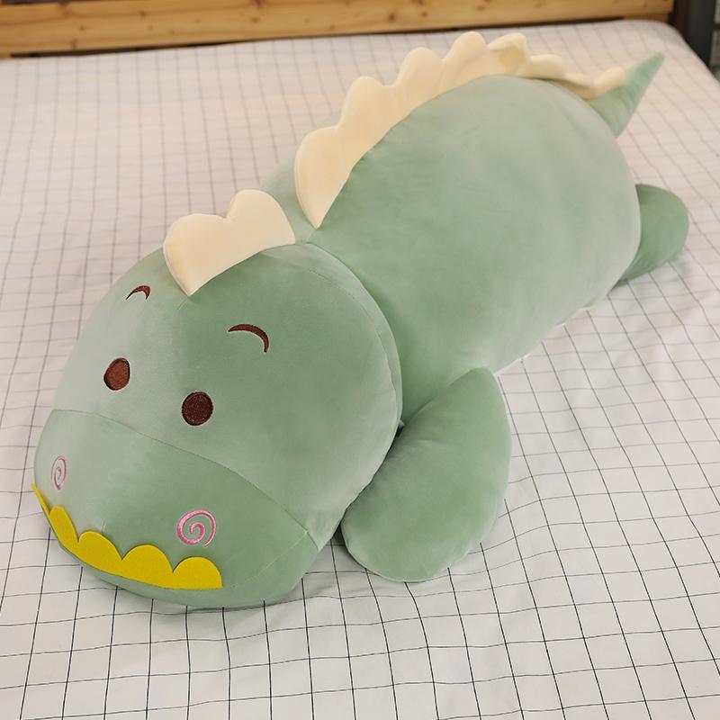 

60/90/120 см мультяшный динозавр плюшевая подушка подушки игрушки мягкие длинные спящие куклы детский подарок на день рождения 60CM зелёный