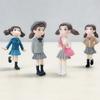 4Pcs Cartoon Girls Figurines Miniature Fairy Garden Ornaments Micro Landscape Crafts Ornament Home Desktop Decoration