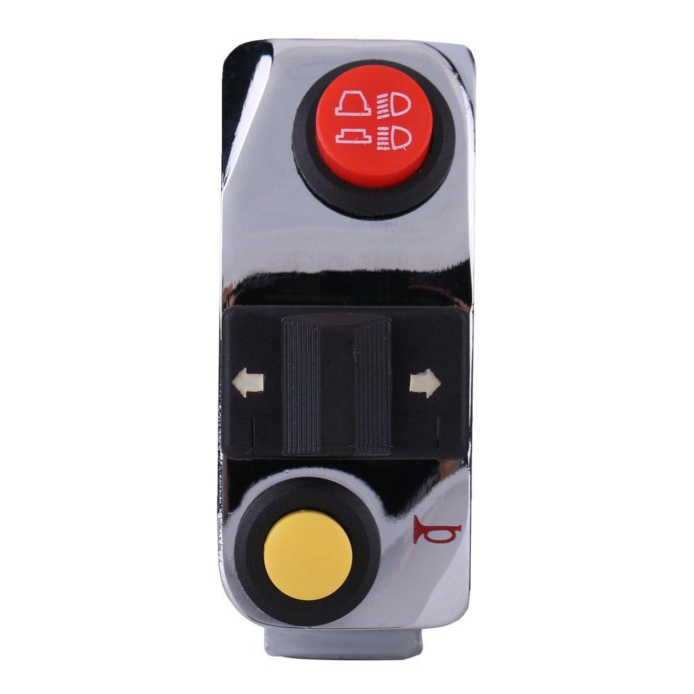 

7/8 22MM Motorcycle Handlebar Motorcycle Waterproof Control Switch Horn Turn Signal High Low Beam default серебряный