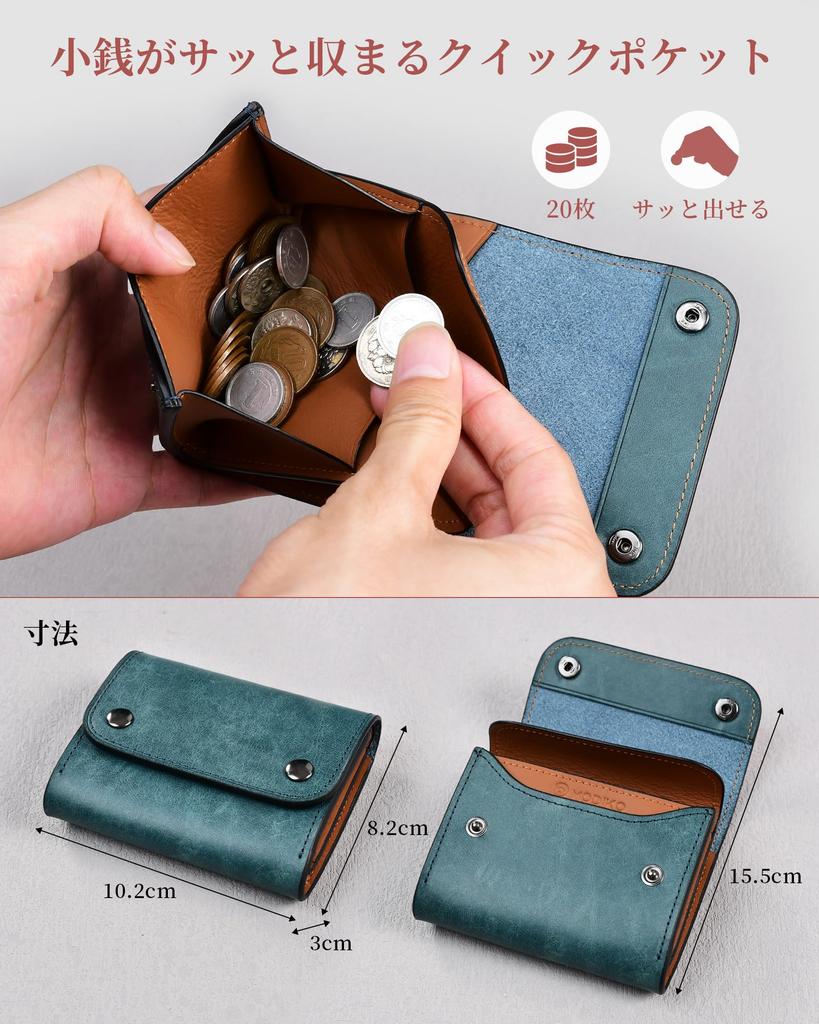 Modiko Bifold Genuine Pueblo Large Small Wallet for Increases Financial Popular Gift Men's Wallet, Leather, Compact, Capacity, Soft, Men, Luck,