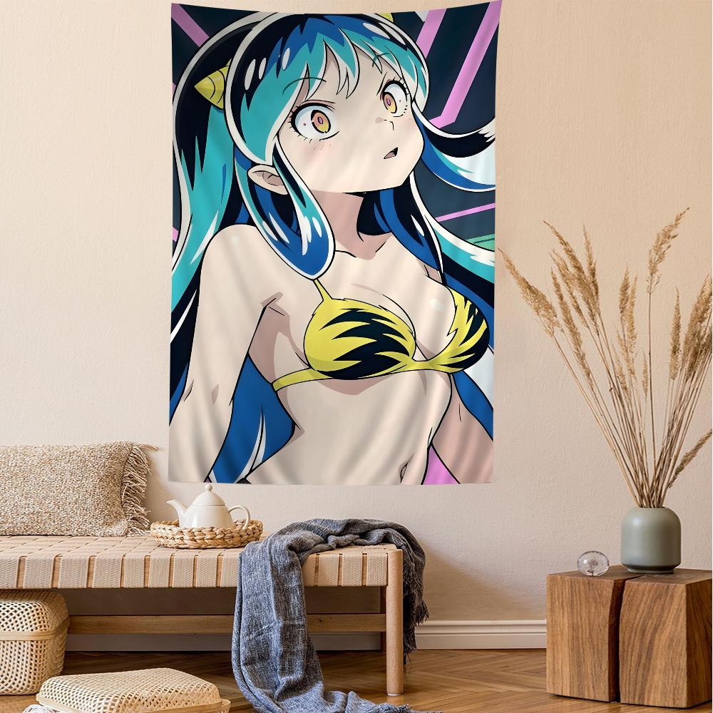 Urusei Yatsura Anime Cartoon Tapestry Wall Hanging Decoration Household Home Decor for Living Room Bedroom Dorm