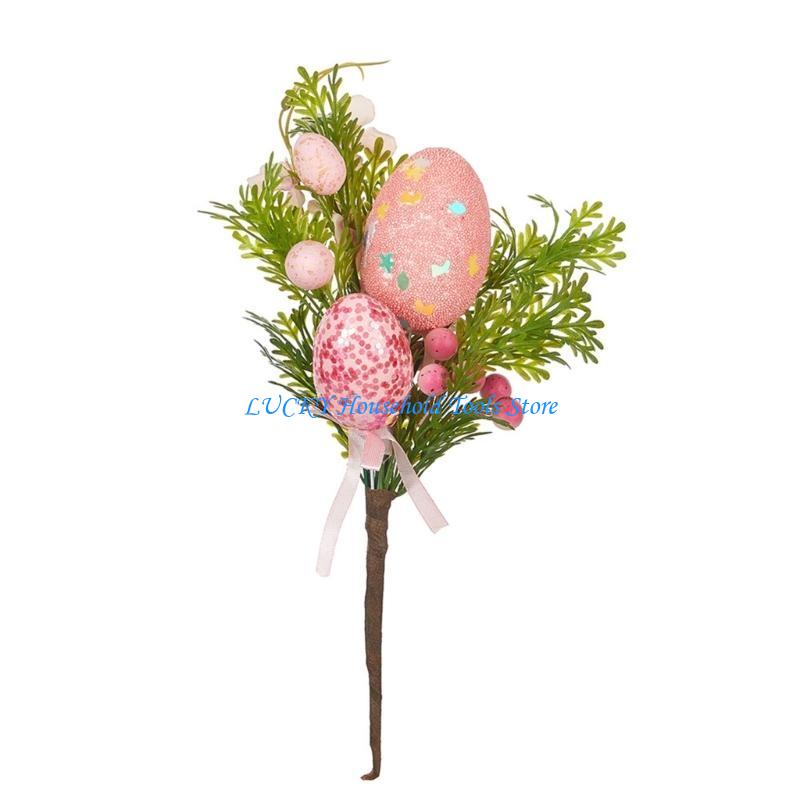 J0MC Unique Easters Foam Eggs Flower Bundle Display For Family Gatherings And Event