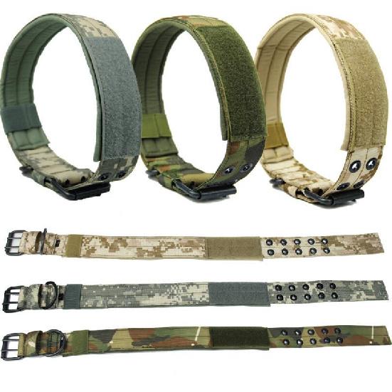 Tactical Military Adjustable Dog Training Collar Nylon Leash MetalBuckle M-XL