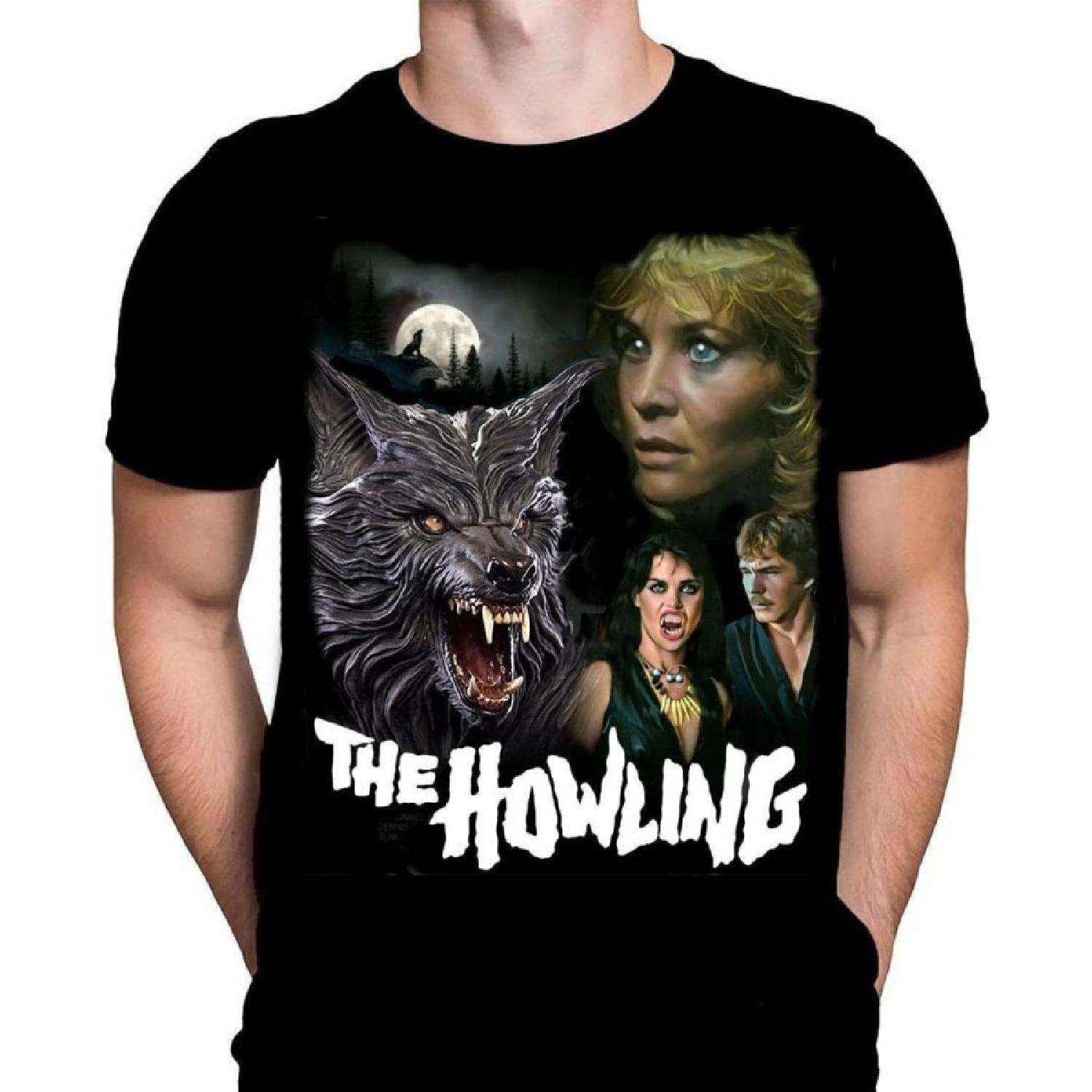 

Wild Star Hearts Howling Mens Tshirt Classic Horror Movie Print, Black Graphic T-Shirt, Film Poster Tee XXXXXL чорний
