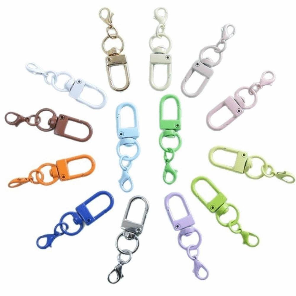 30Pcs Clasp Colorful Swivel Snap Hooks Mini Metal Key Chain Hooks Multi-purpose Trigger Buckle Clasps Purse Charms