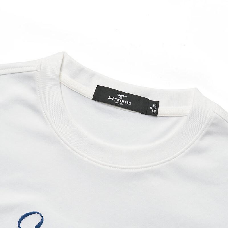 Septwolves Men's Pure Cotton Short Sleeve T-Shirt