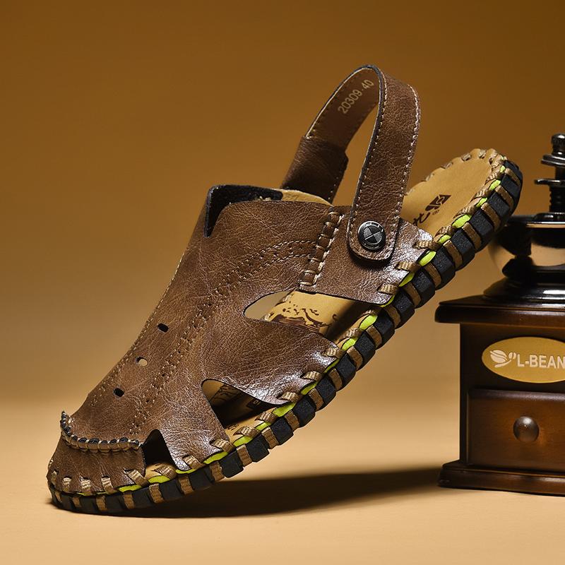 Męskie Ręcznie Robione Męskie Czarne Sandały Modne Letnie Sandały Bestsellery W 2024 Produkty Buty dla Mężczyzn z Repliką Projektanta