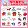 50 Cartoon Veterinary Doodle Stickers Personalized Decoration Pet Hospital Nursing Puppy Animal Protection Waterproof Stickers