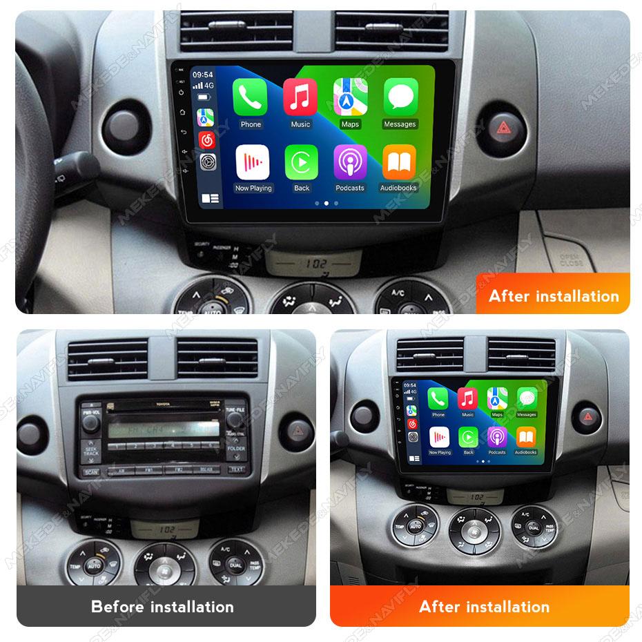 MEKEDE Android 14 Car Radio Multimedia Player For Toyota RAV4 Rav 4 2005 - 2013 Wireless Carplay Auto Autoradio Stereo BT GPS