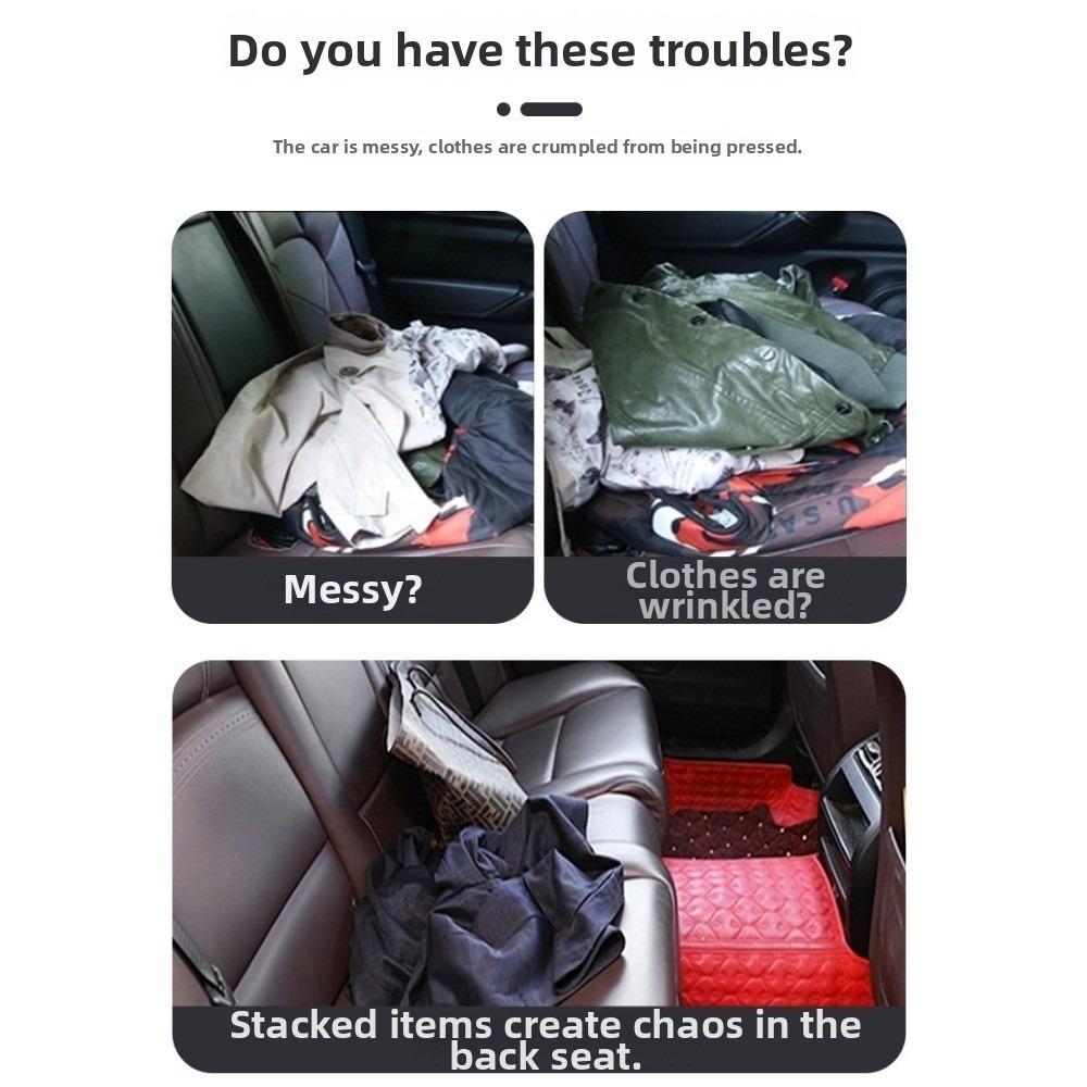Universal Jacket Suit Coat Hanger Stainless Steel Back Seat Organizer Car Clothes Rack for Vehicle