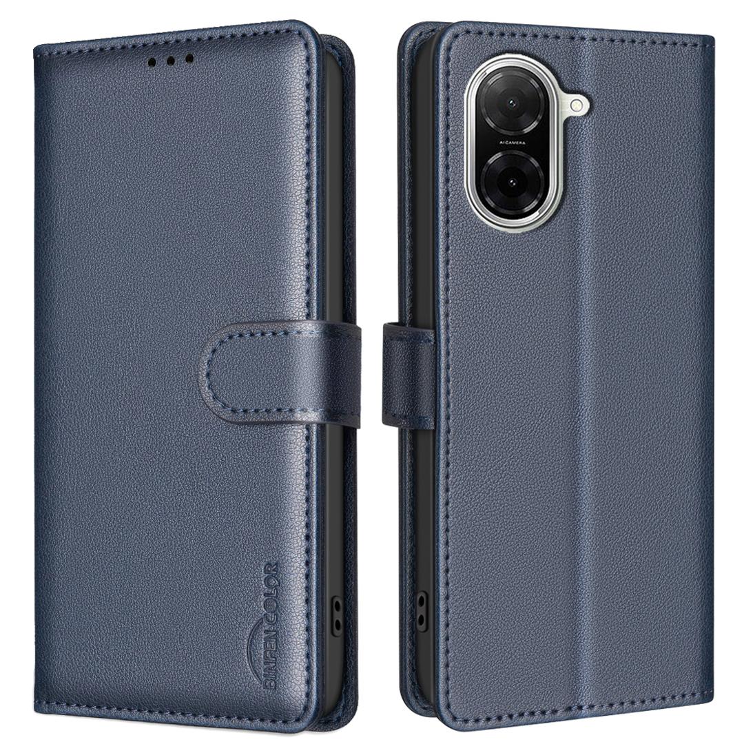 

BINFEN COLOR BF32 For Xiaomi Redmi A5 4G (171.7mm) Leather Case Wallet RFID Blocking Phone Cover Blue