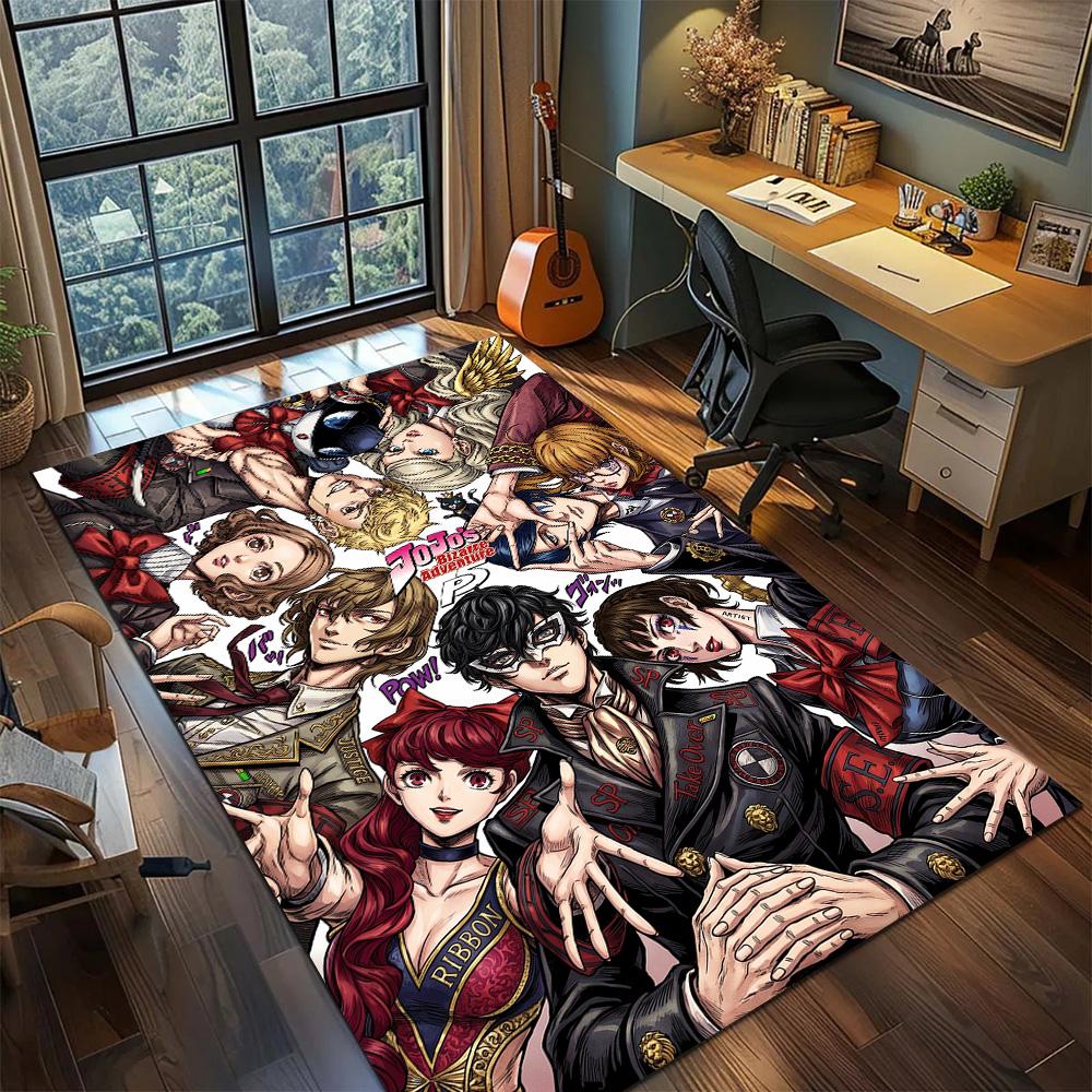 JoJo's Bizarre Adventure  Carpet Floor Mat Home Room Decor Gamer Bedroom Washable Non Slip Large Area YUN6512