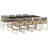 VidaXL 9-Piece Garden Dining Set with Cushions, Table and Chairs with Foldable Backrests, Outdoor Patio Furniture 3211284