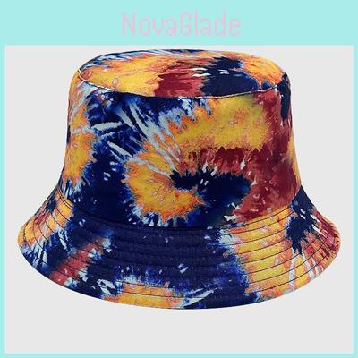 Cotton Tie Dye Bucket Hat With Sun Protection For Outdoor Activities Men Women