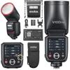 Godox V100N 100Ws Round Head Camera Flash Speedlite with External 400 Recycle LED Modeling TTL Touchscreen for Nikon V100-N Flash, 2.4G Wireless,