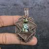 Natural Zebra Jasper Gemstone Copper Wire Wrap Gift Jewelry Pendant 2.56" i7F96