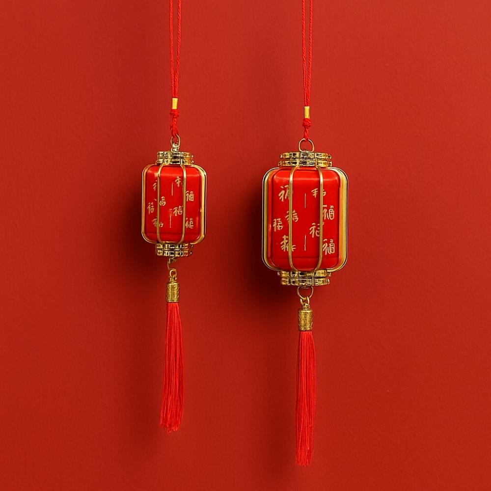 Retro Chinese Red Lantern Waterproof Handmade Craft Potted Decorative Lanterns Traditional New Year Lanterns Wedding