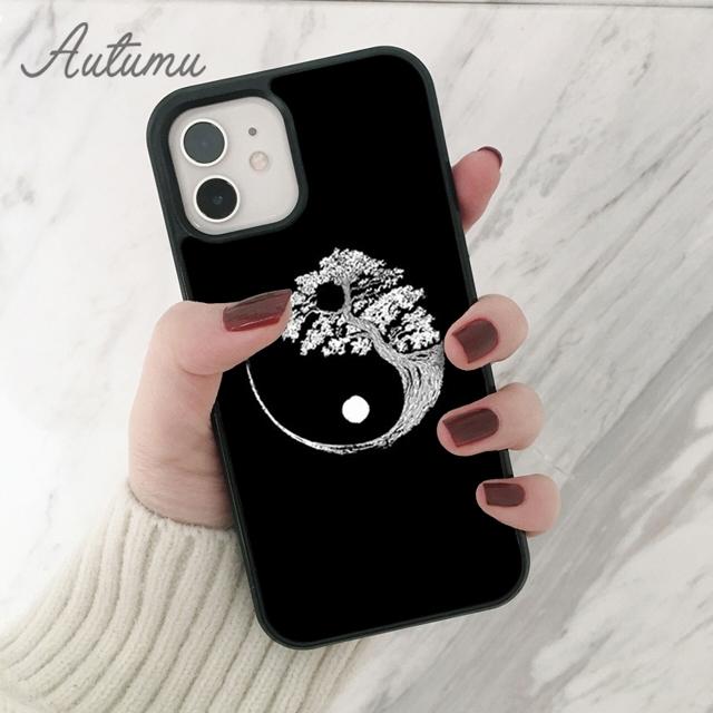 Taiji Yin Yang Handyhülle für iPhone 11 12 13 14 Pro Max mini X XR XS SE 2020 5 6S 7 8 Plus Samsung Galaxy S21 S22 Hülle
