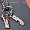 Titanium Alloy Bottle Opener Keychain Men’s Pendant EDC Outdoor Tool Mini Screwdriver Camping Gear Stainless Steel Small Crowbar