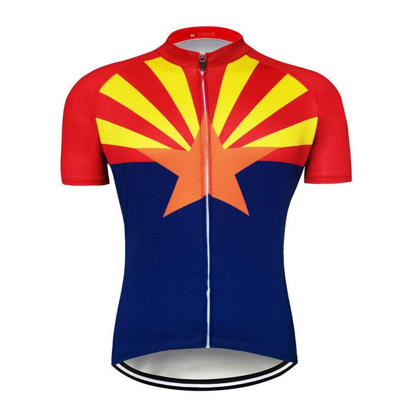 Cycling Jersey Top With Custom Print Short Pants Cap Set Men Women Breathable Sportswear XS